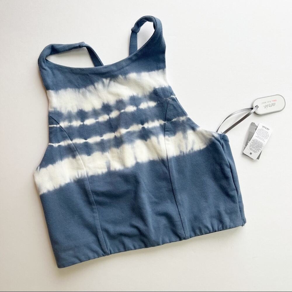 AERIE Longline High Neck Sports Bra Tie Dye